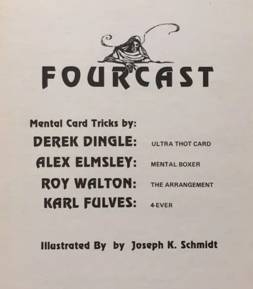Fourcast by Karl Fulves - Click Image to Close