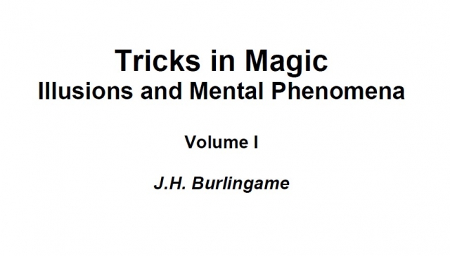 J H Burl in Game Tricks in Magic Illusions and Mental Phenomena