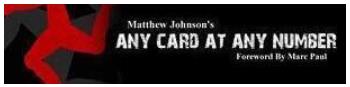 Matthew Johnson - Any Card At Any Number - Click Image to Close